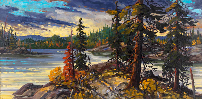 Rod Charlesworth, October Light, Northern ONT, oil on canvas - view 2
