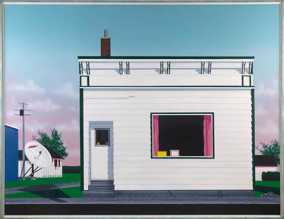 David Thauberger, Municipal Office, acrylic and glitter on canvas, 1990