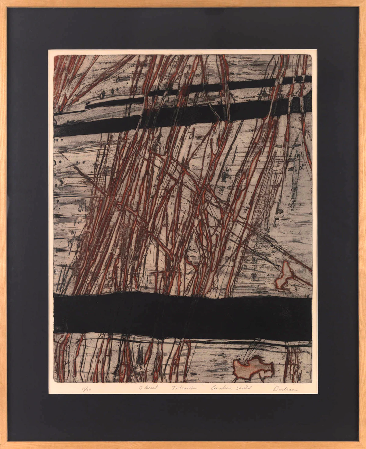 Edward John Bartram, Glacial Intrusions, etching