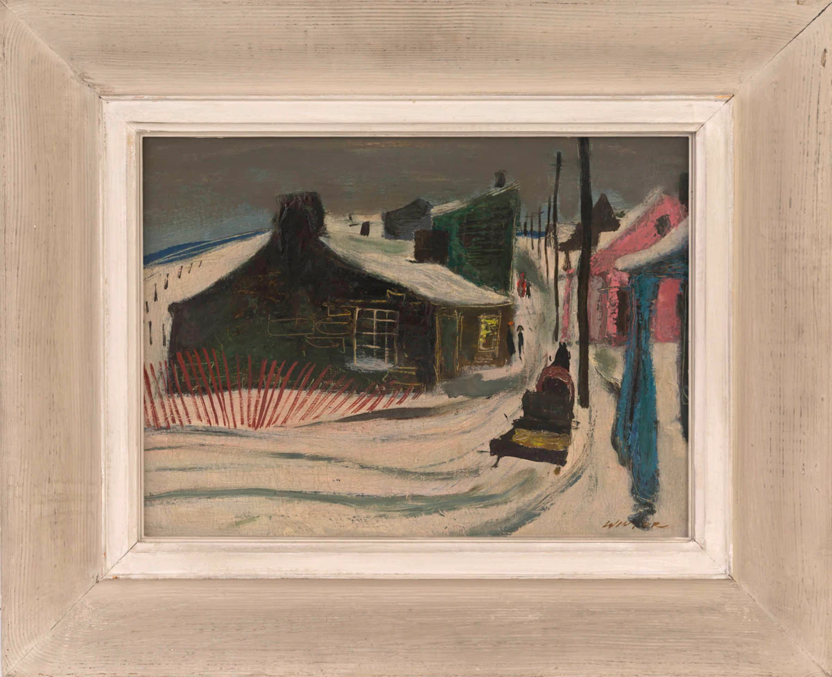 William Arthur Winter, In Quebec, oil on board