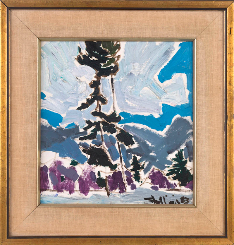 Arthur Shilling, Fir Tree with Clouds