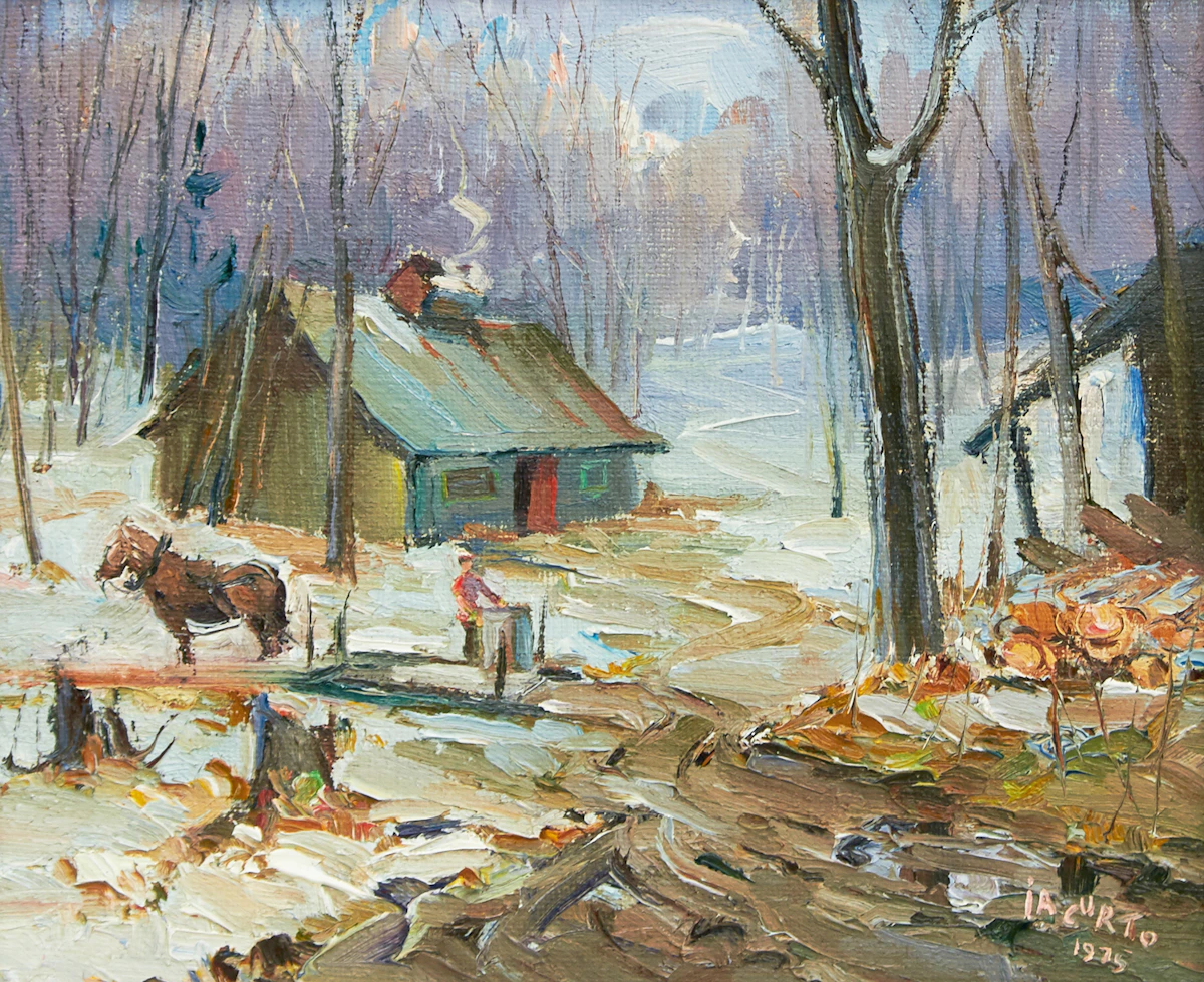 Francesco Iacurto, Erablière, oil on canvas