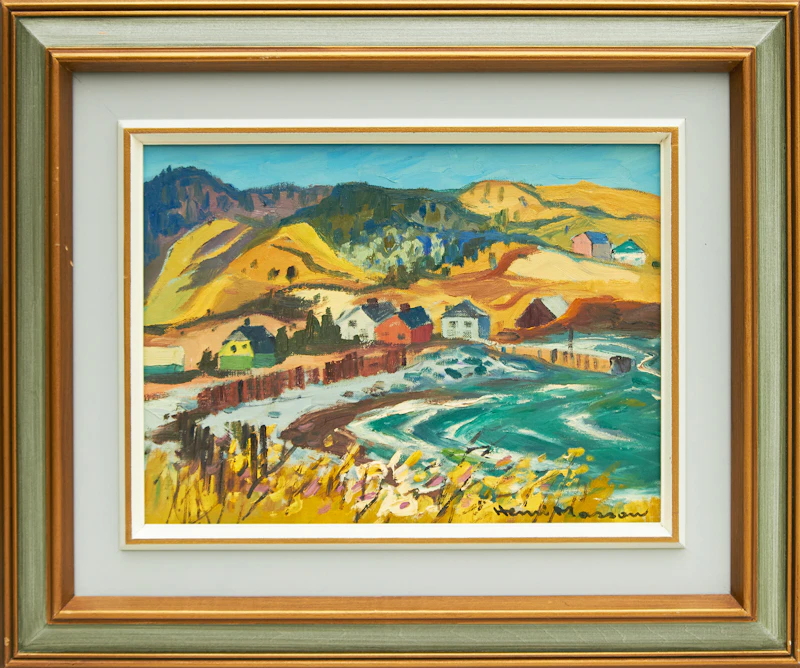 Henri Leopold Masson, Anse au Griffon, Gaspésie, oil on canvas - view 2