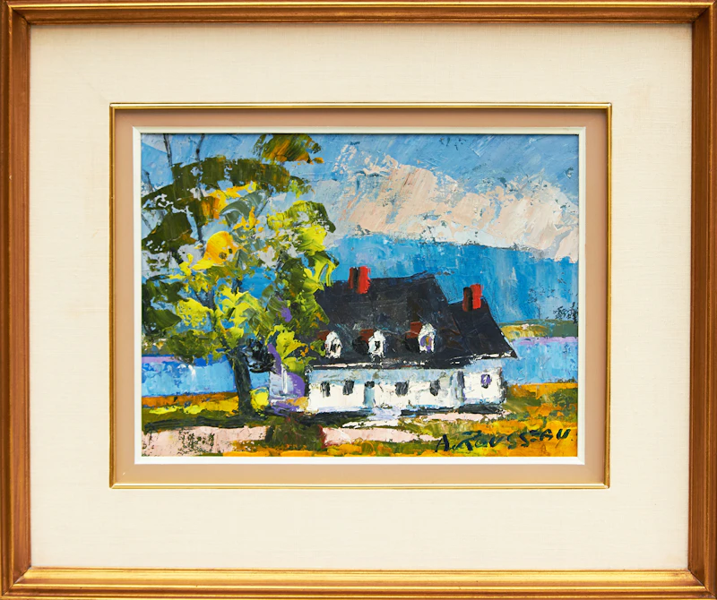 Albert Rousseau, Ferme à St-Valier, oil on canvas - view 2