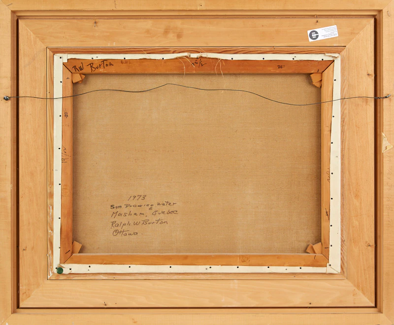 Ralph Wallace Burton, Sun Drawing Water, Masham, Quebec, oil on canvas, 1973 - view 3