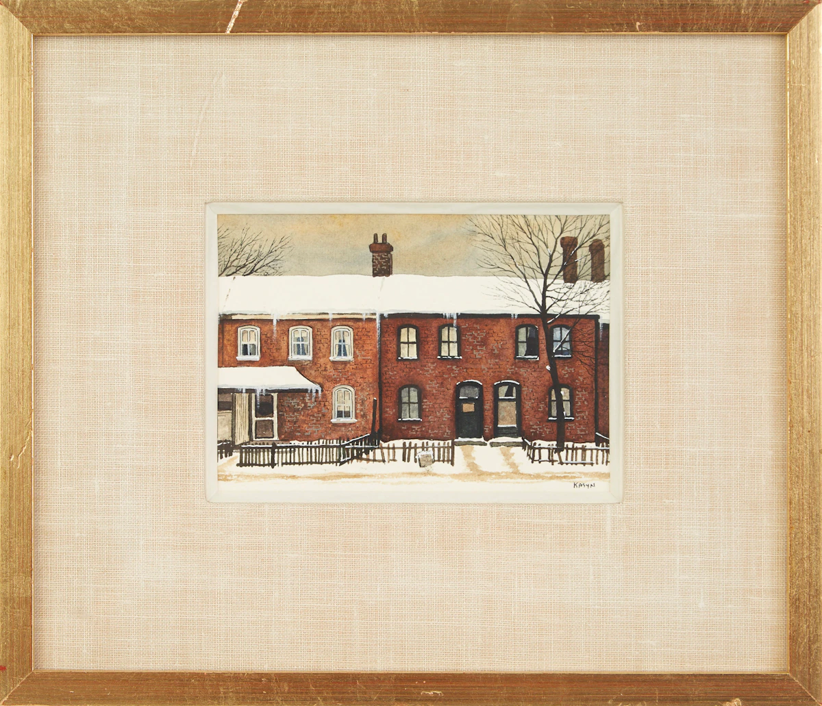 John Kasyn, On Tecumseh Street, watercolour