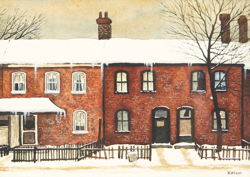 John Kasyn, On Tecumseh Street, watercolour - view 2
