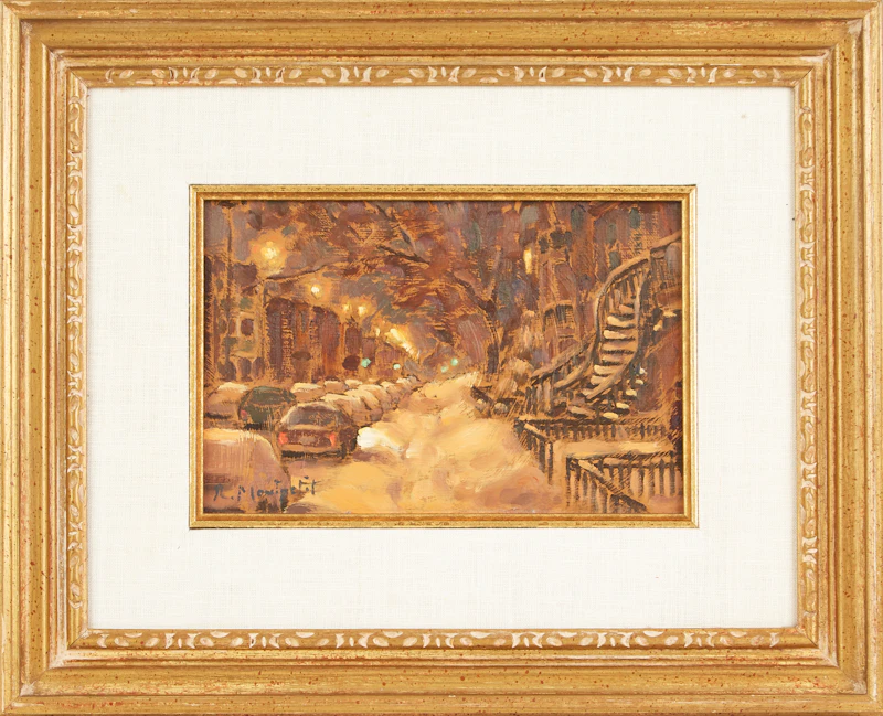 Raphael Montpetit, Nuit Froide, oil on board - view 2