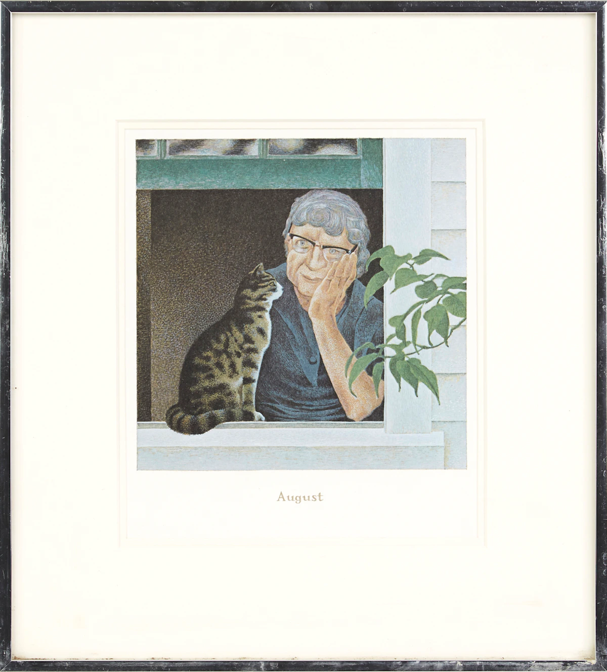 David Alexander Colville, August, colour lithograph, 1978