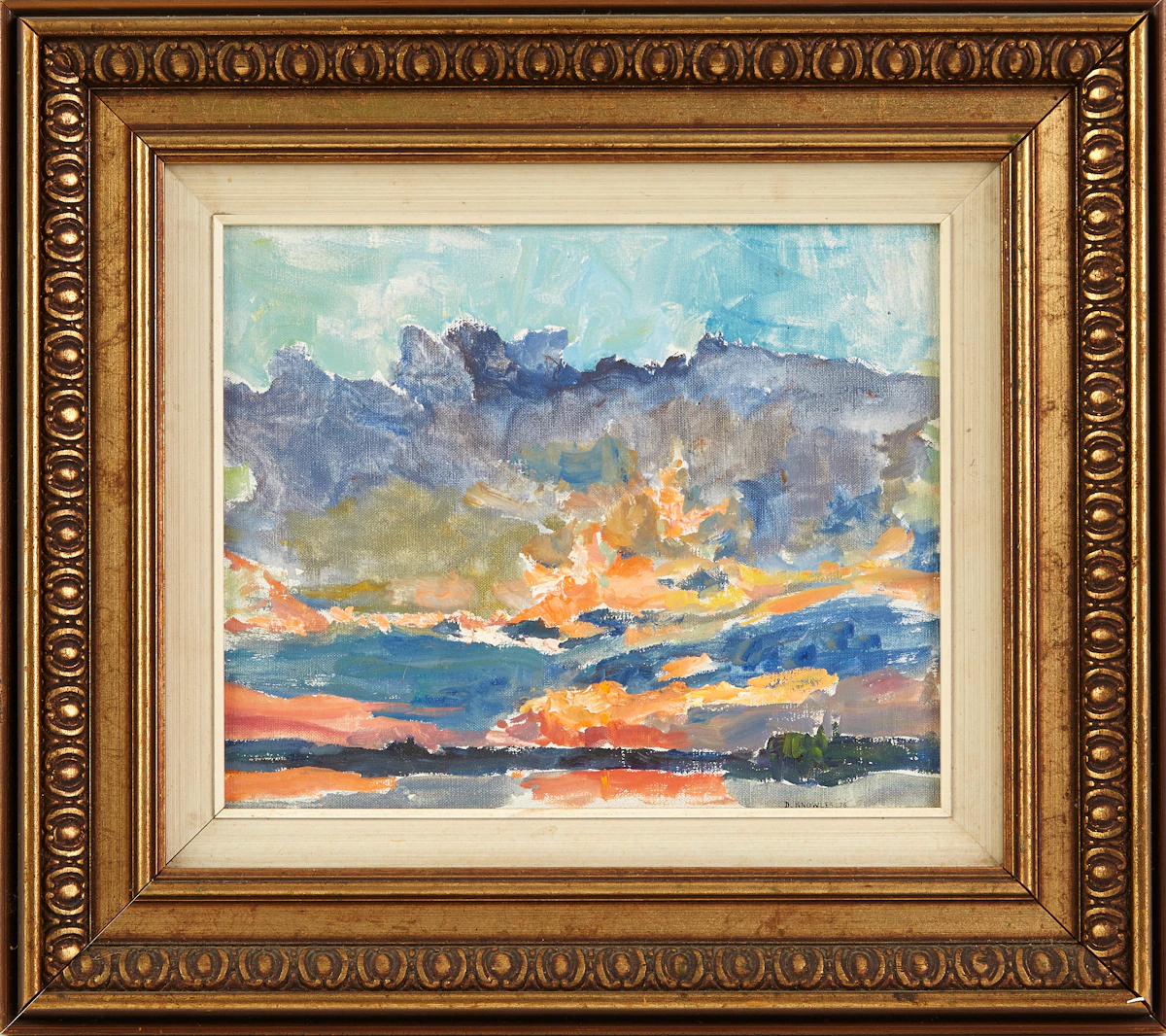 Dorothy Elsie Knowles, Sunset Landscape, oil on canvas