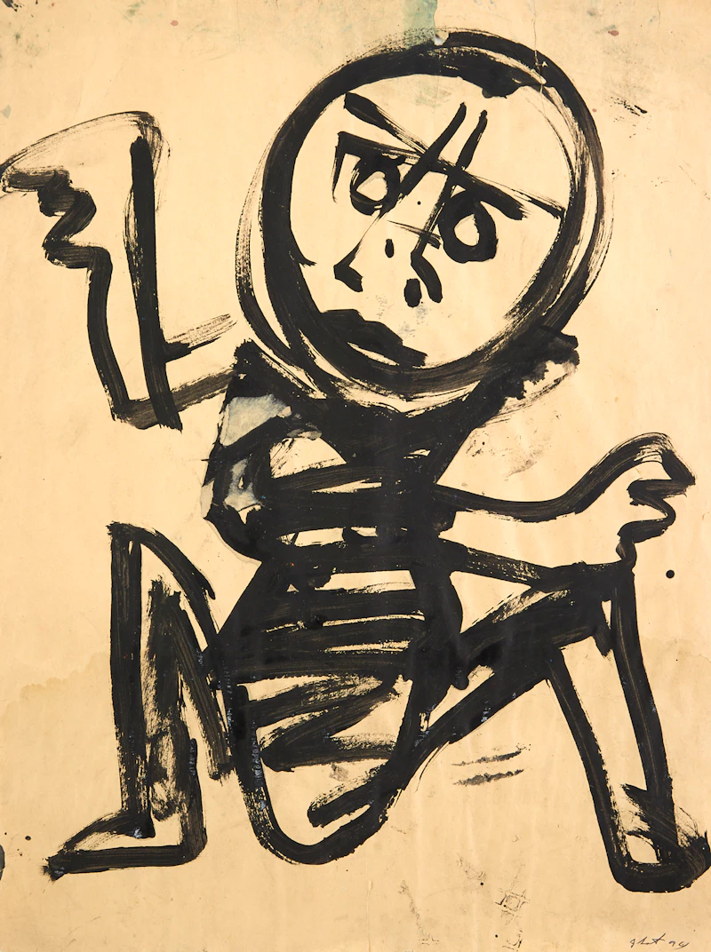 John Scott, Figure with Stripes, mixed media, 1994 - view 2