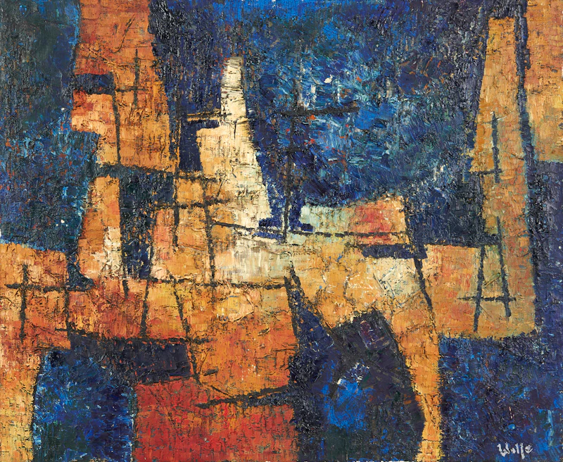Robert Wolfe, Sans titre, 1960, oil on canvas - view 2