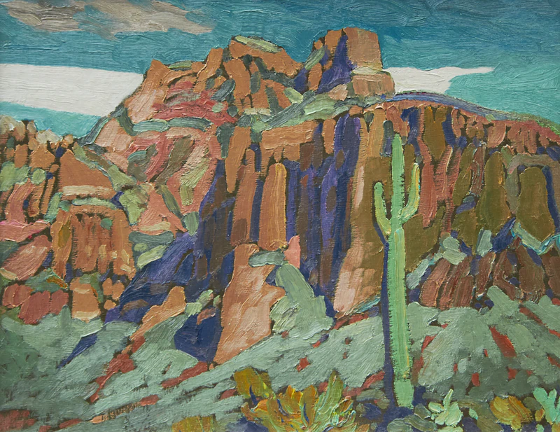 Superstition Mountains, Nocturne, Mesa, Arizona by Illingworth Holey Kerr