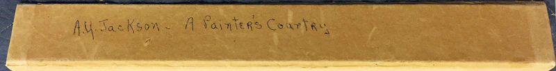 Alexander Young Jackson, A Painter’s Country: The Autobiography of A.Y. Jackson, book, 1958 - view 22