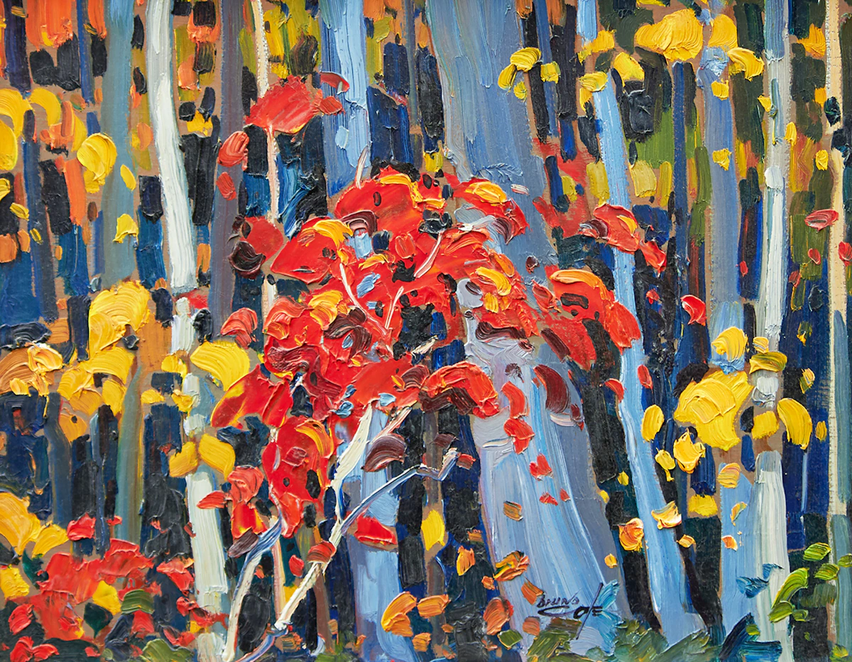 Bruno Côté, Autumn Colours, oil on board