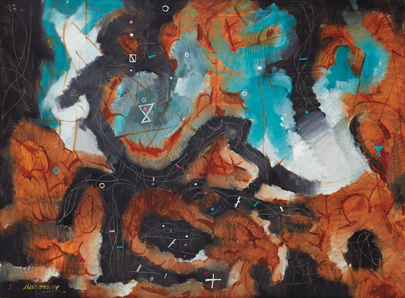 Julius Gyula Marosan, Abstract in Green; Untitled Abstract