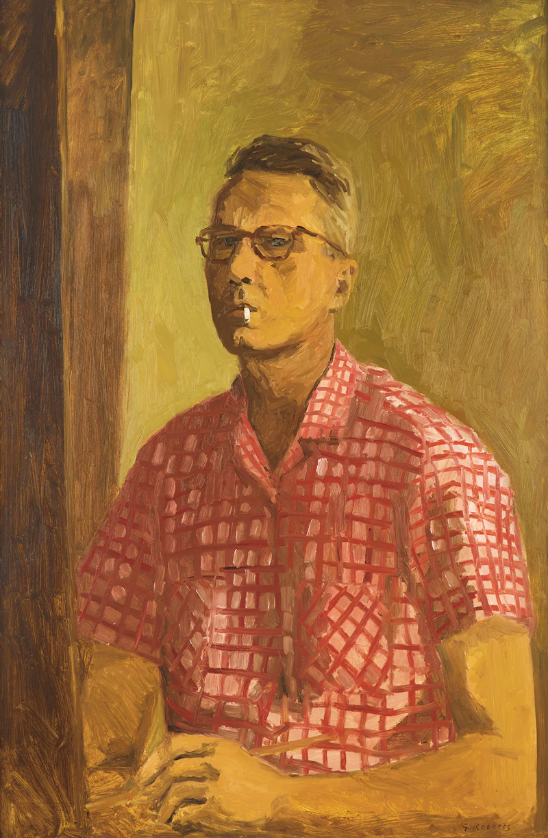 William Goodridge Roberts, Self Portrait, oil on board - view 2