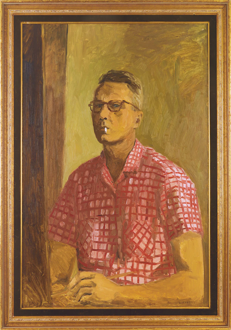 William Goodridge Roberts, Self Portrait, oil on board - view 3