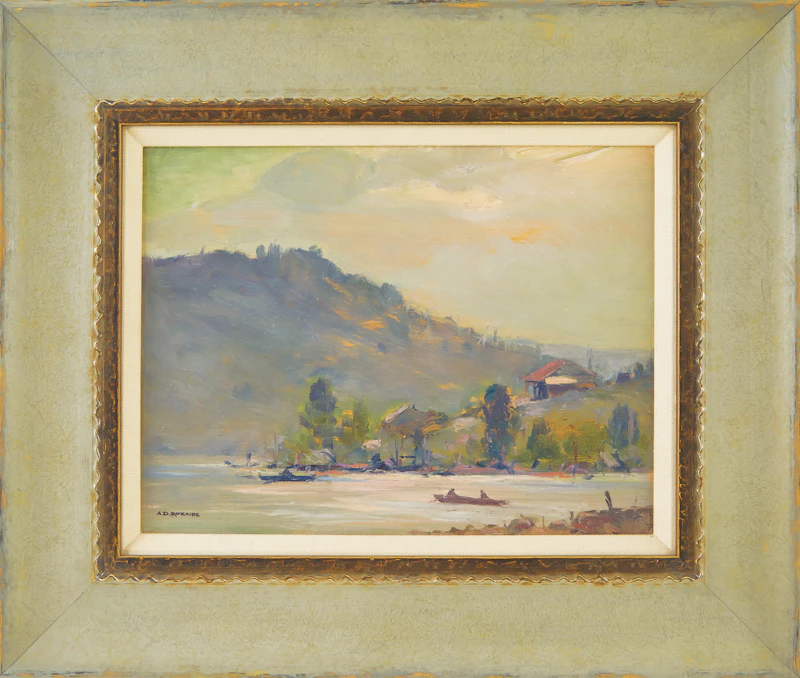 Arthur Dominique Rozaire, Lac St-Joseph, double-sided oil on board - view 2