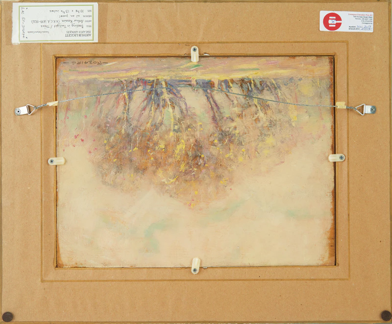 Arthur Dominique Rozaire, Lac St-Joseph, double-sided oil on board - view 3