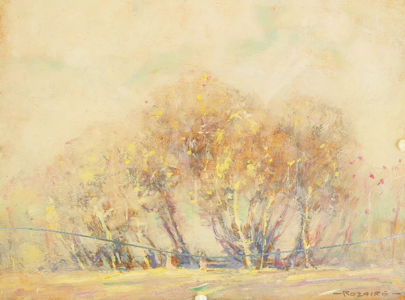 Arthur Dominique Rozaire, Lac St-Joseph, double-sided oil on board - view 5