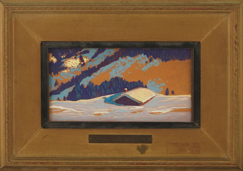 Frank Hans Johnston, Winter Landscape, tempera on card - view 3