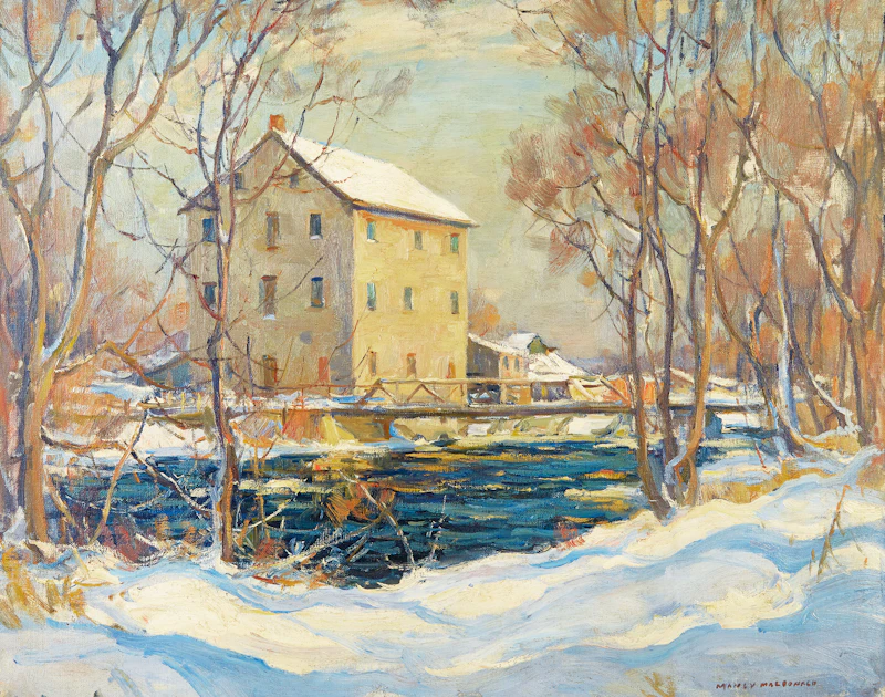 Manly Edward MacDonald, Old Mill Salmon River, oil on canvas - view 3