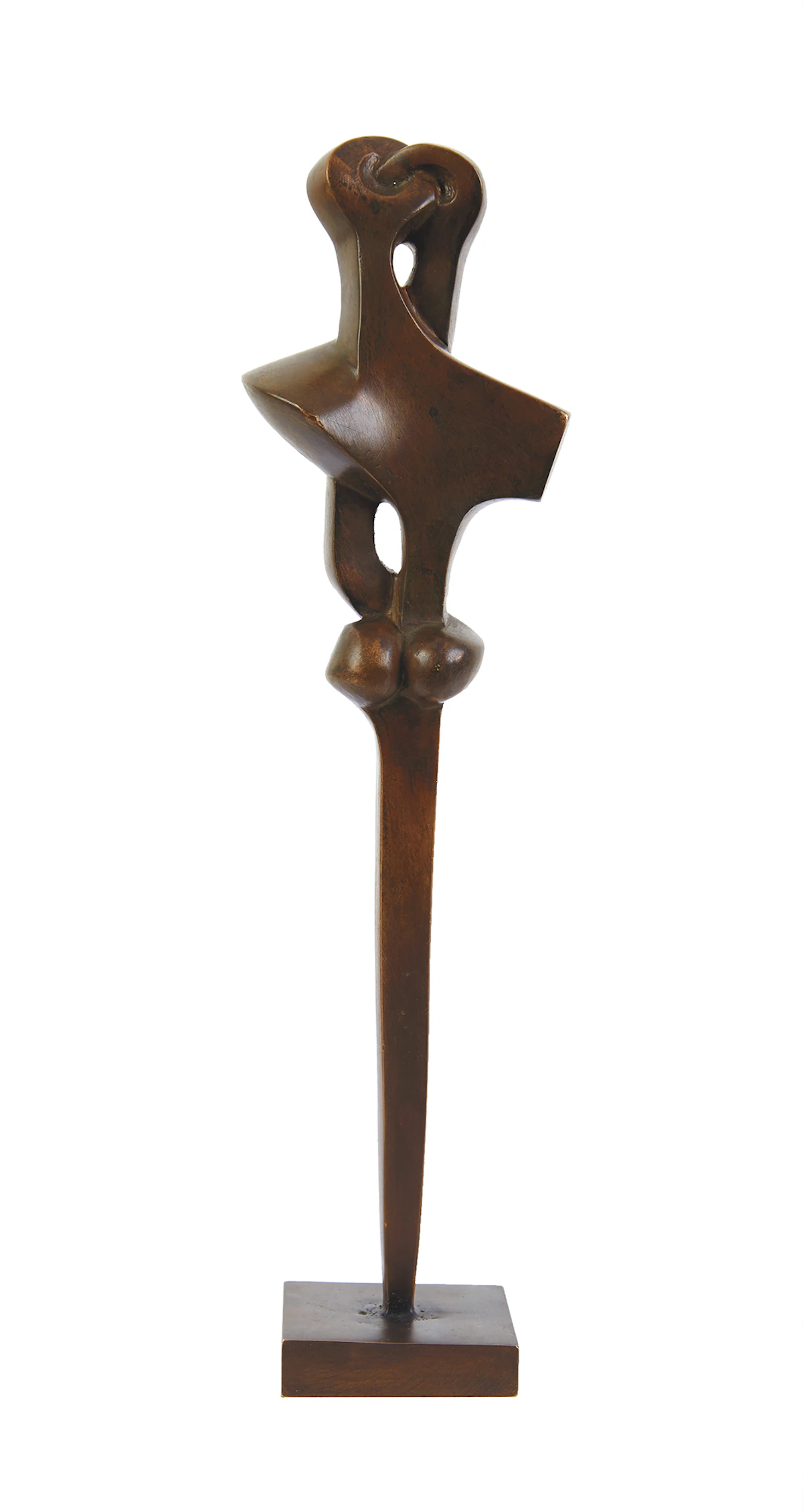 Sorel Etrog, The Couple Study, bronze, 1965