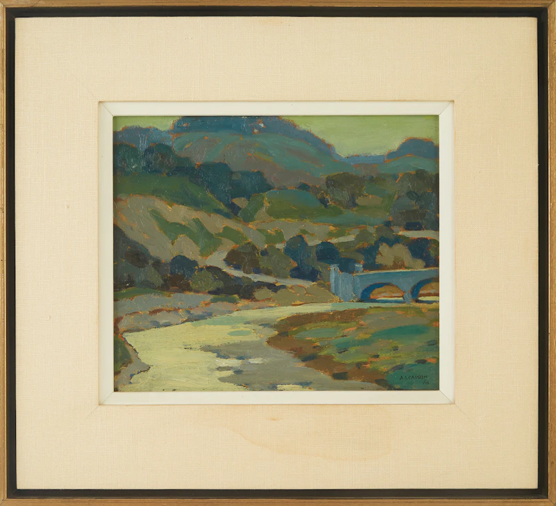 Alfred Joseph Casson, Bridge over Humber River , oil on board, 1916 - view 2