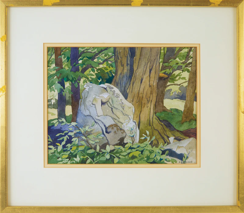 Alfred Joseph Casson, In the Woods - Wild Ridges, watercolour, 1976 - view 2