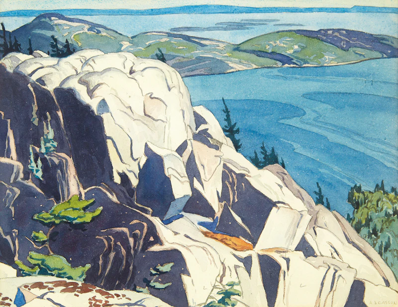 Alfred Joseph Casson, Fraser Bay from the Mustard Cut (Looking West on Baie Fine toward Fraser Bay)