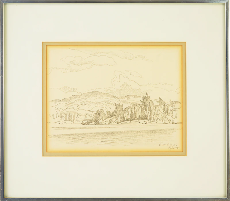 Alfred Joseph Casson, Casson Lake , pencil sketch, 1976 - view 2
