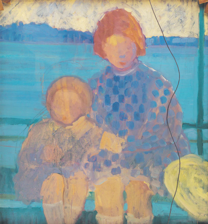 Nora Frances Elisabeth Collyer, Village on the St. Lawrence River, oil on canvas - view 4