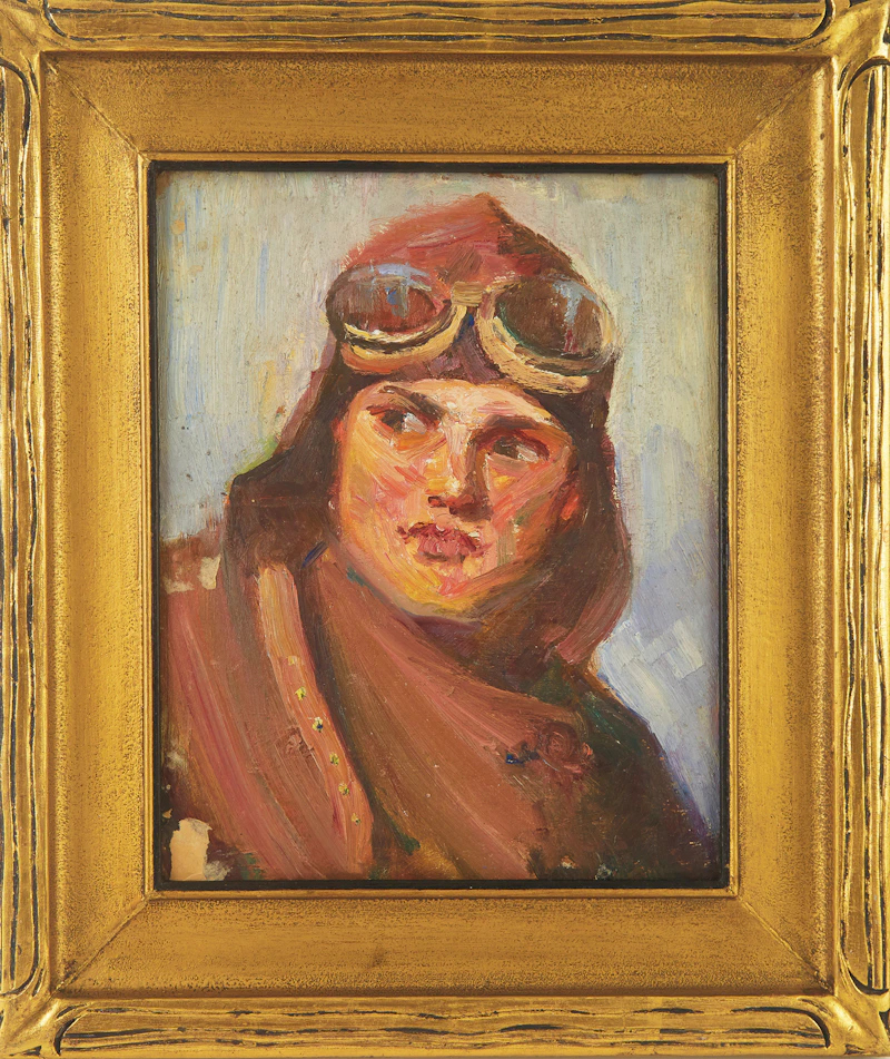 Peter Clapham Sheppard, The Aviator, oil on board - view 2