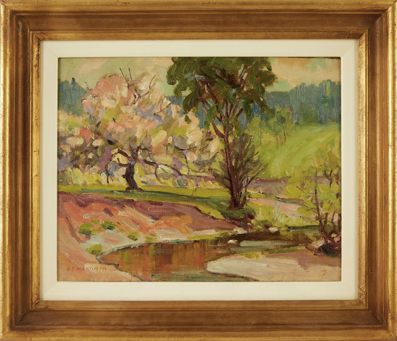 Bernice Fenwick Martin, River Landscape, Port Hope, oil on canvas, 1940 - view 4