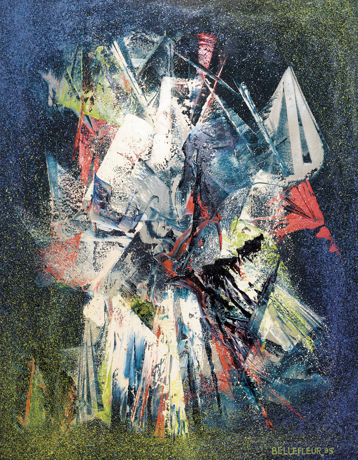 Léon Bellefleur, Rituel, oil on canvas, 1985