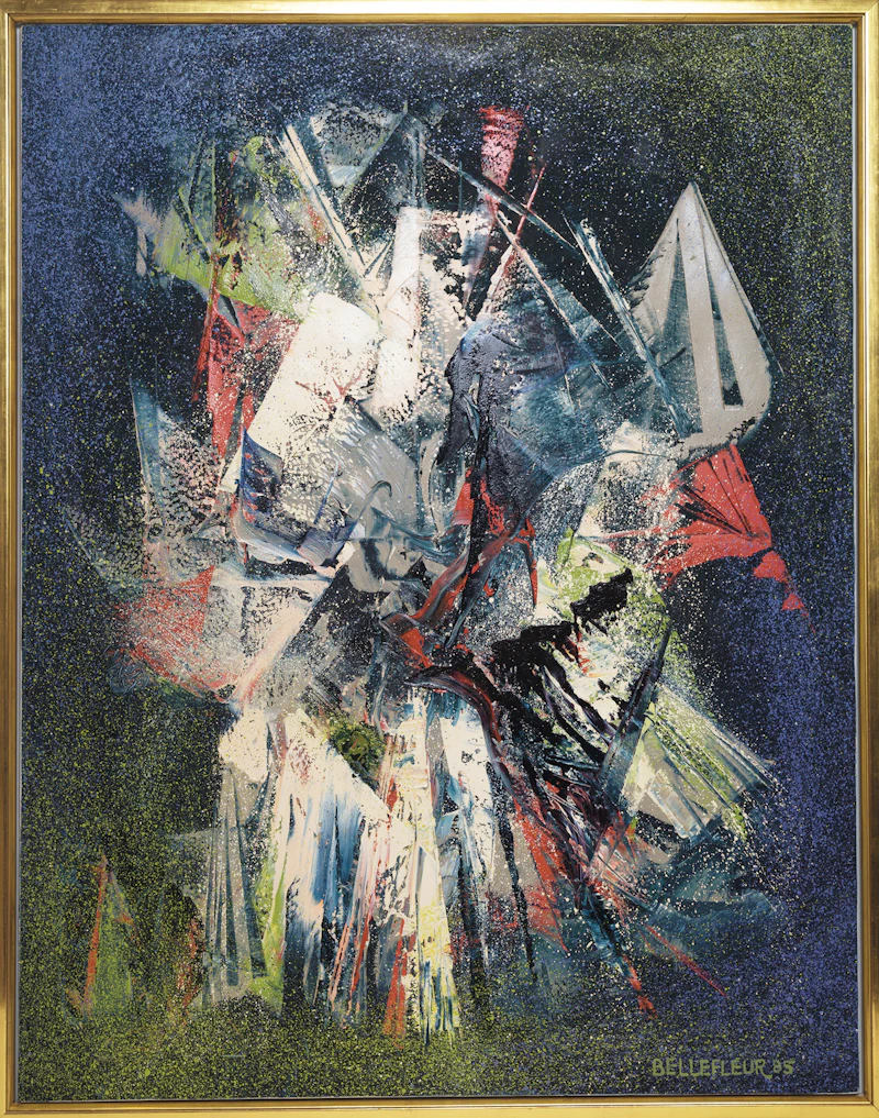 Léon Bellefleur, Rituel, oil on canvas, 1985 - view 2