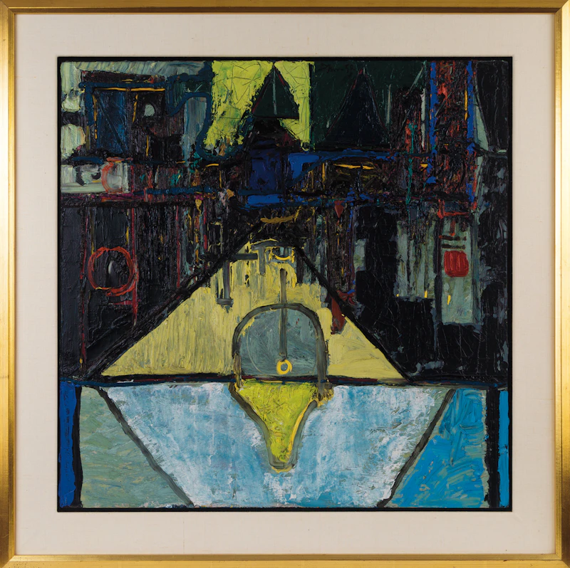 Harold Barling Town, Clandeboy Reprise, oil and lucite on board, 1959 - view 2