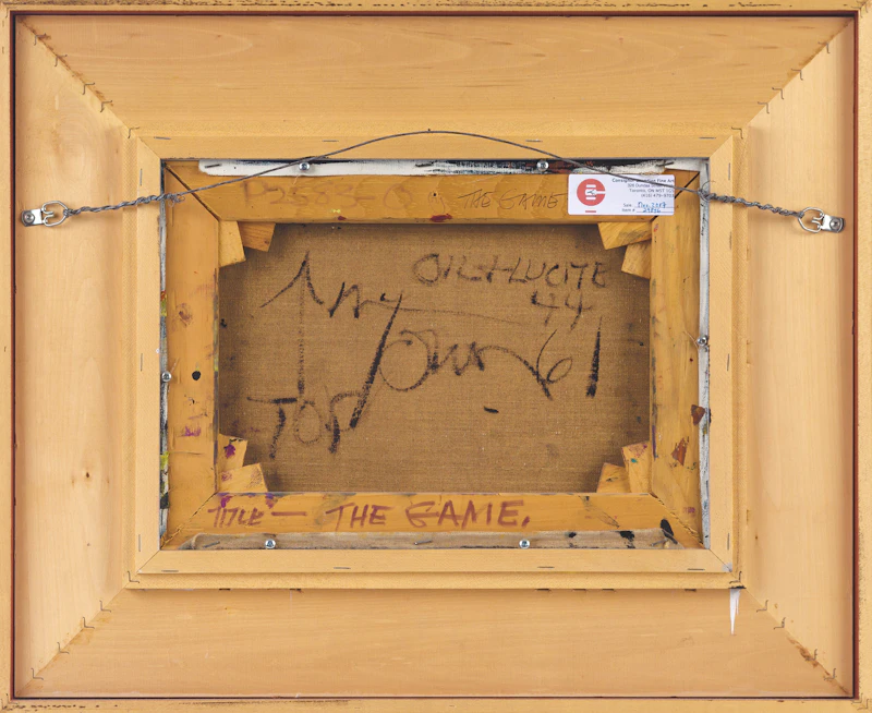 Harold Barling Town, The Game, oil and lucite on canvas, 1961 - view 3