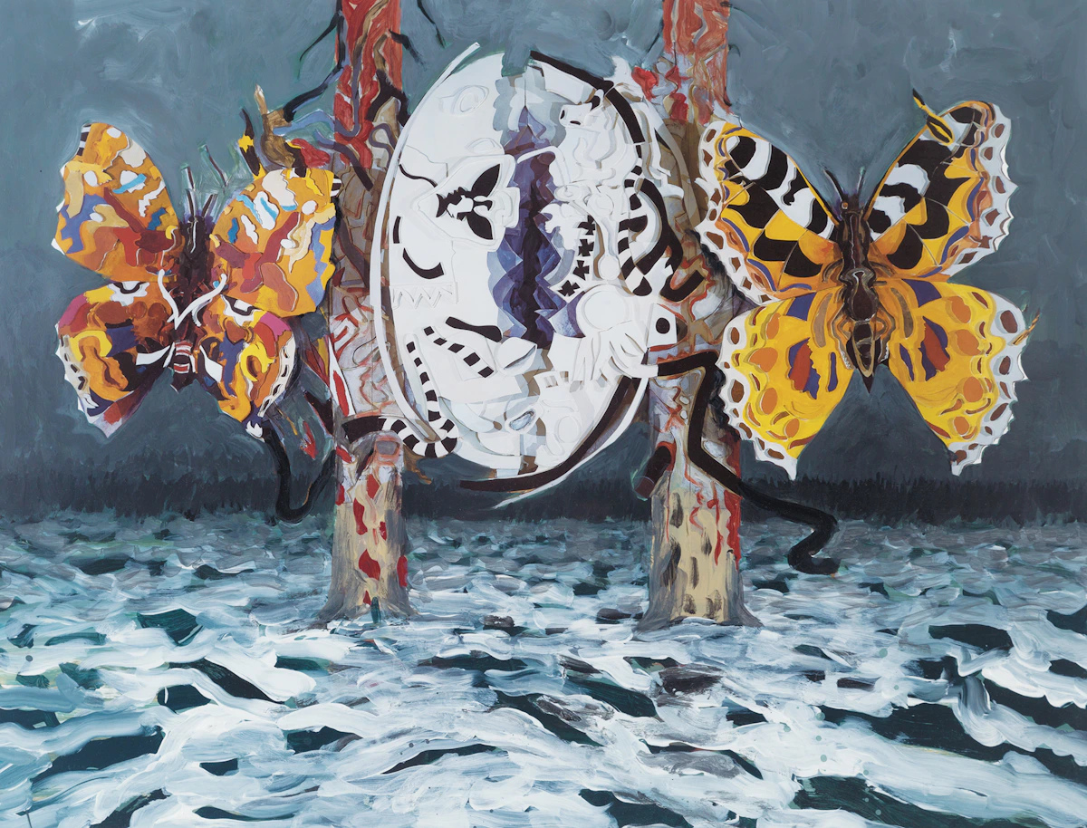 Jack Leonard Shadbolt, Contexts: Variations on Primavera Theme, acrylic on poster