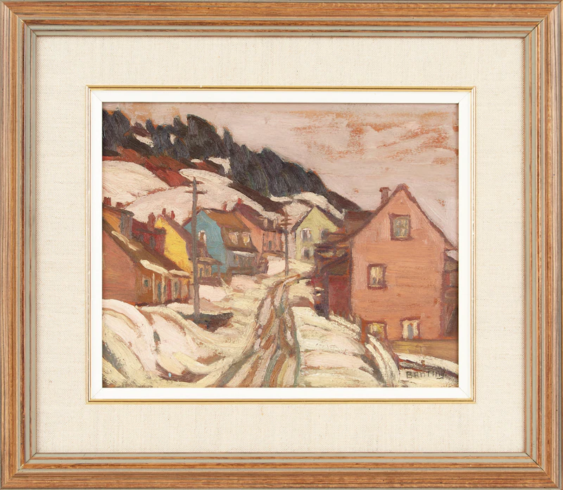 Frederick Grant Banting, Village in Winter, oil on panel - view 2