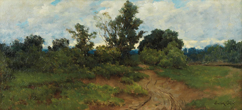 Marc-Aurèle de Foy Suzor-Coté, Paysage, oil on canvas - view 1