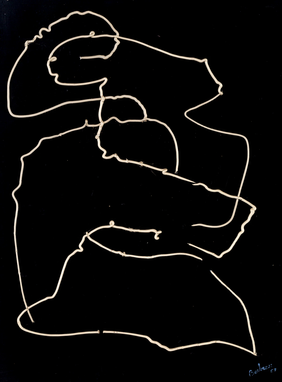 Christian Marcel Barbeau, Un homme et une femme, oil on canvas, 1959