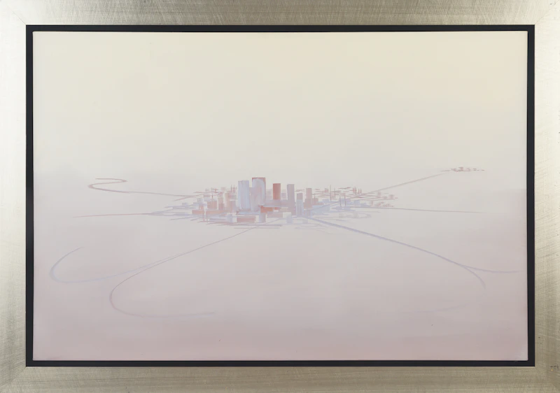 Wanda Koop, Beige Metropolis (Satellite Cities Series), acrylic on canvas - view 2