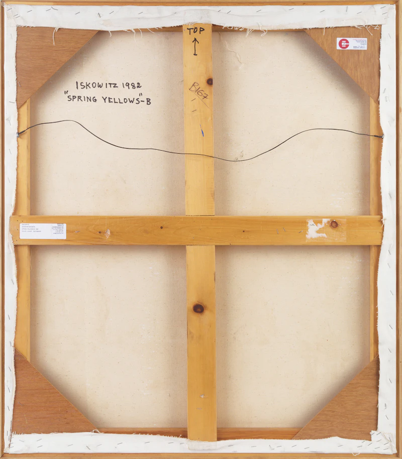 Gershon Iskowitz, Spring Yellows - B, oil on canvas, 1982 - view 3
