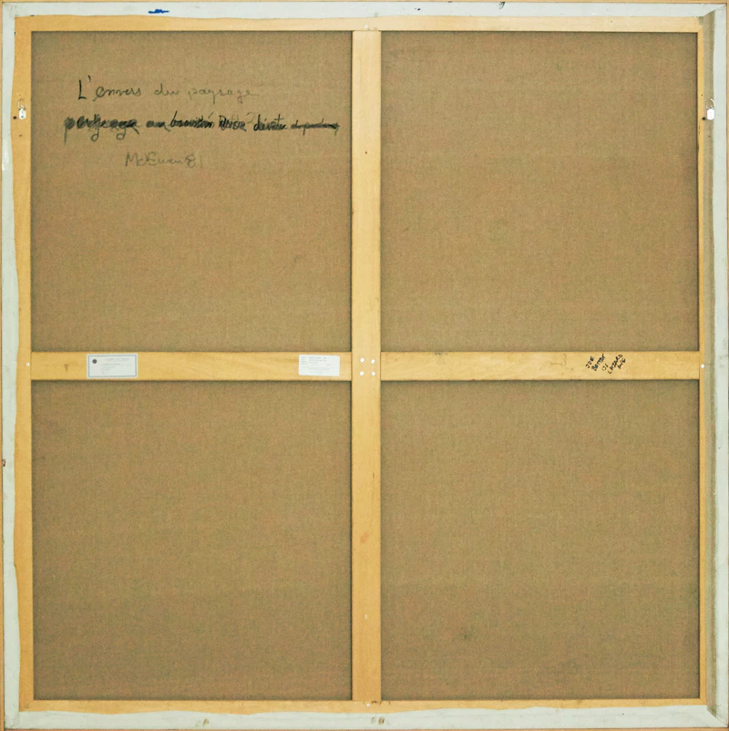 Jean Albert McEwen, Envers de Paysage, oil on canvas, 1981 - view 2
