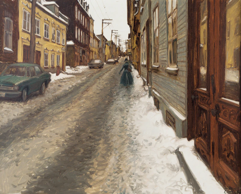 John Little, Dimanche matin, rue St. Olivier entre côte St. Augustin et côte Ste. Geneviève, Quebec