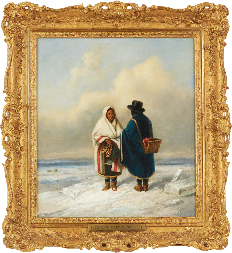 Cornelius Krieghoff, Going to Market, oil on canvas - view 2