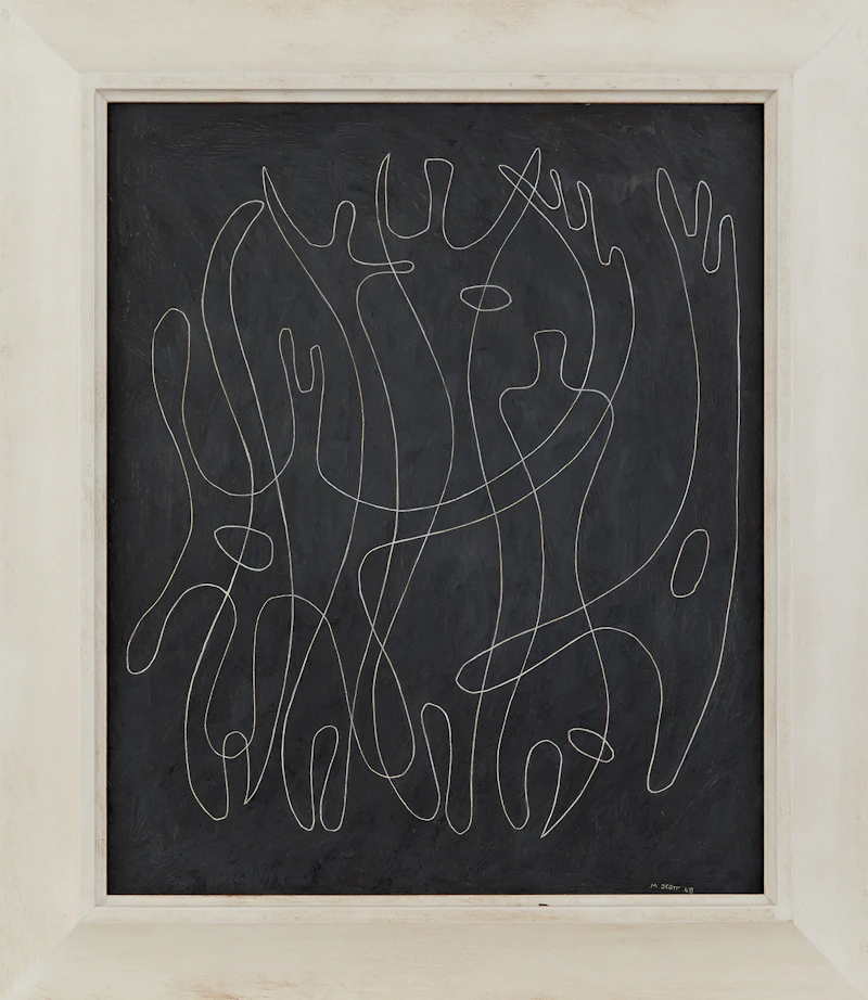 Marian Mildred Dale Scott, Abstraction, oil on board, 1948 - view 2
