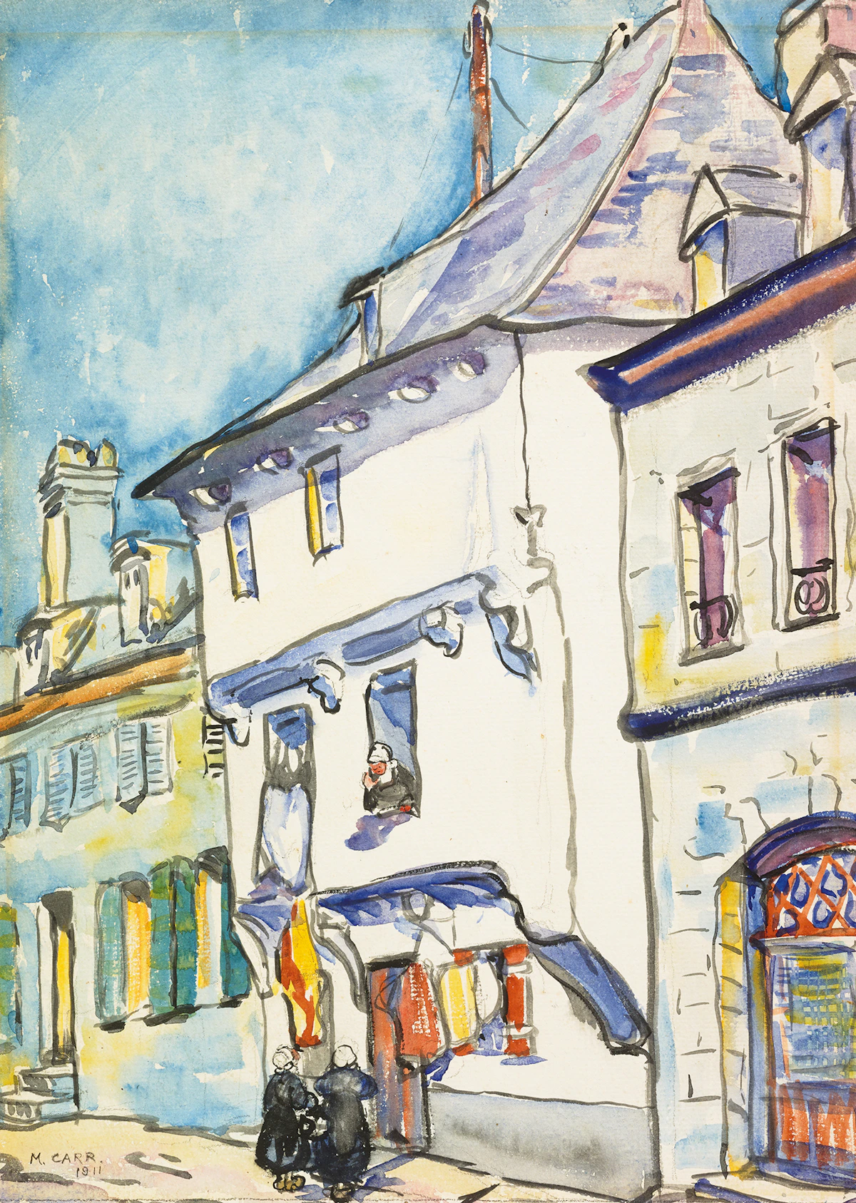Emily Carr, European Street Scene, watercolour, 1911